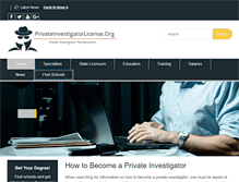 Tablet Screenshot of privateinvestigatorlicense.org